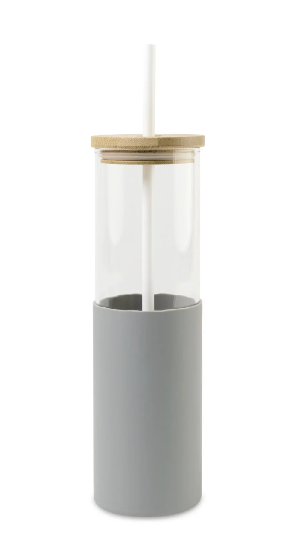 Aviana™ Journey Glass Tumbler with Straw - 20 Oz - Dove Grey