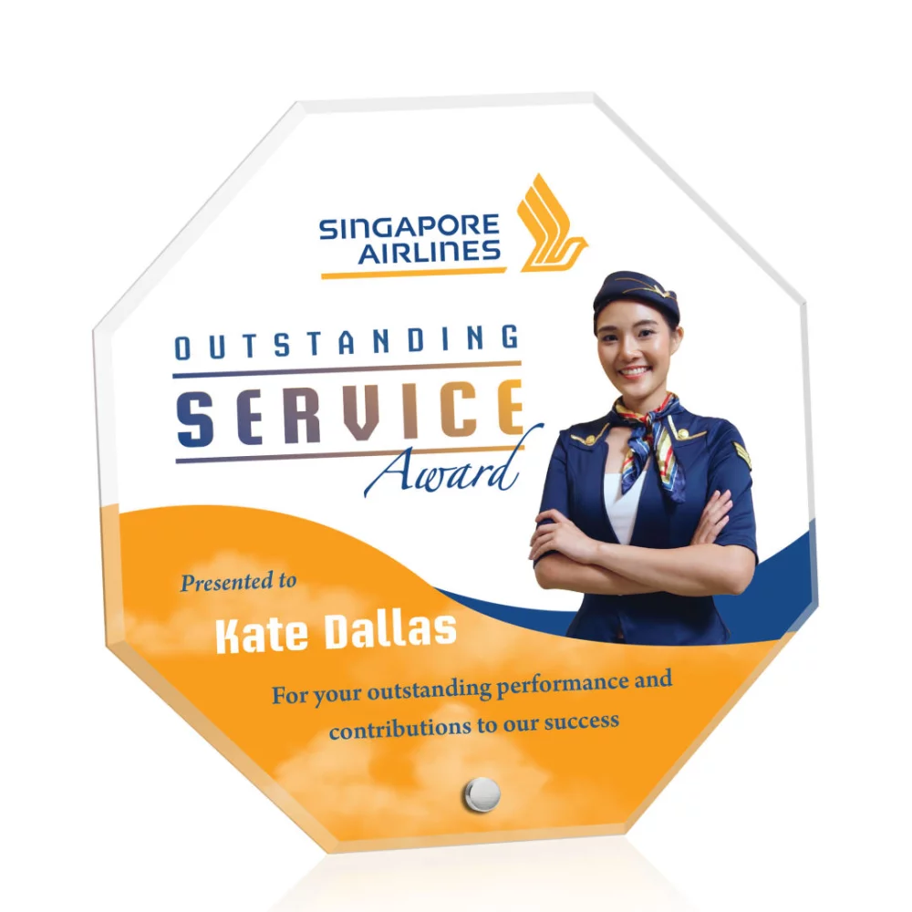 Prix VividPrint™ - Polaris Octagon/Argent 7" de hauteur