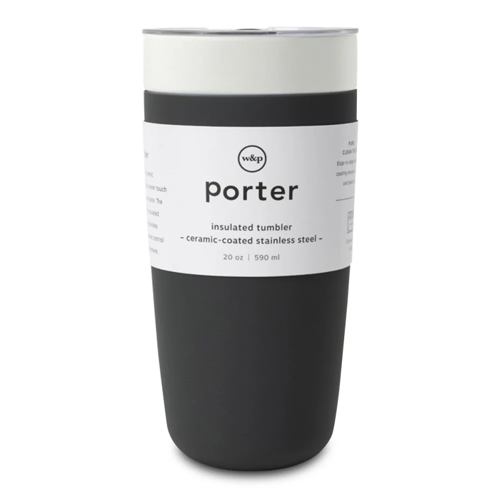 W&P Insulated Ceramic Tumbler -20 oz - Charcoal