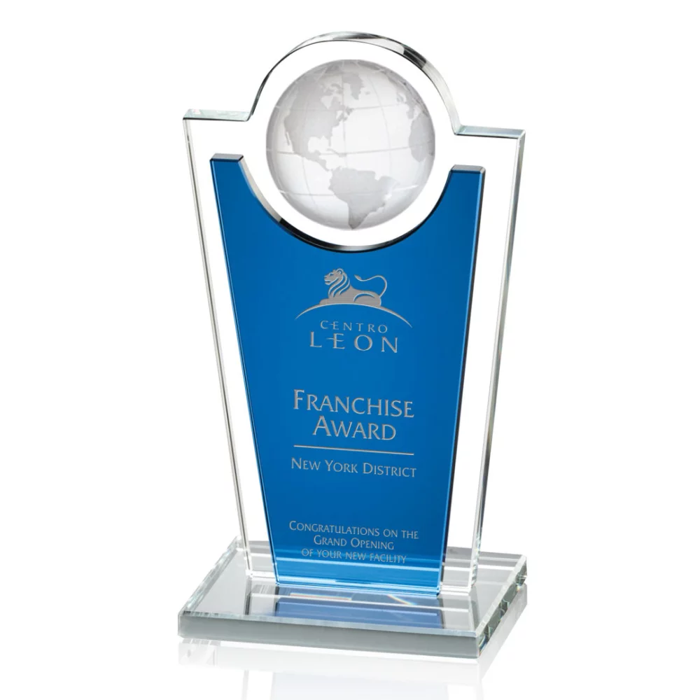 Fabiola Globe Award - Blue/Starfire 9½"