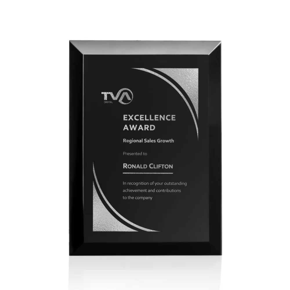 Plaque Merano - Noir/Argent 5"x7"