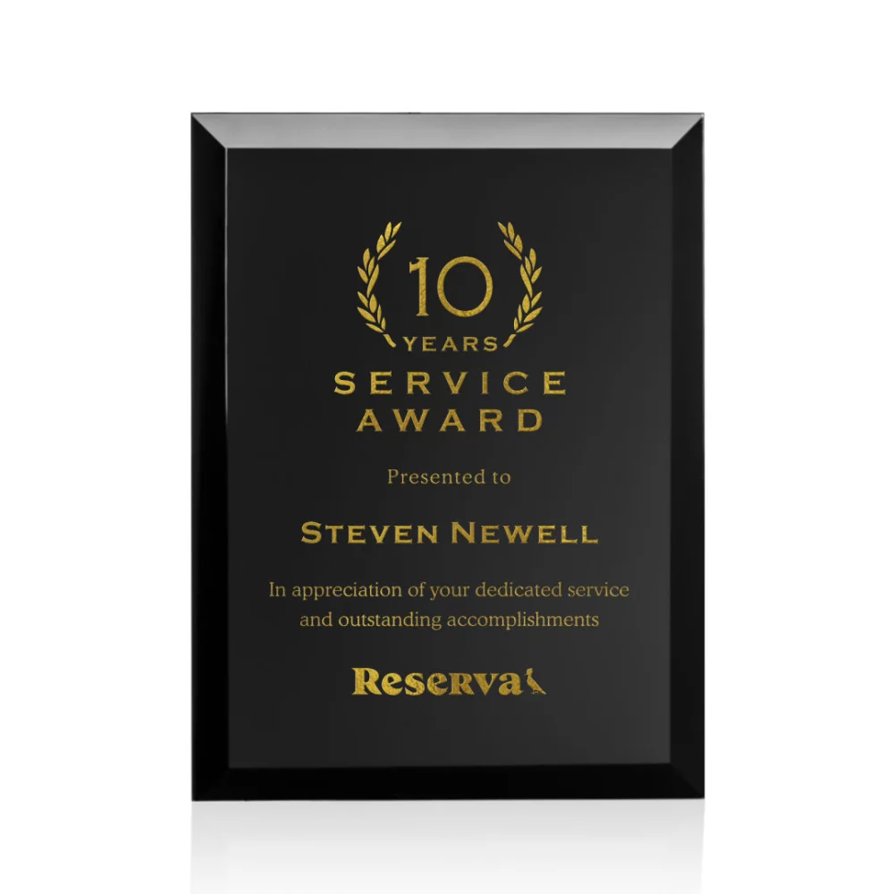 Merano Plaque - Black/Gold 6"x8"