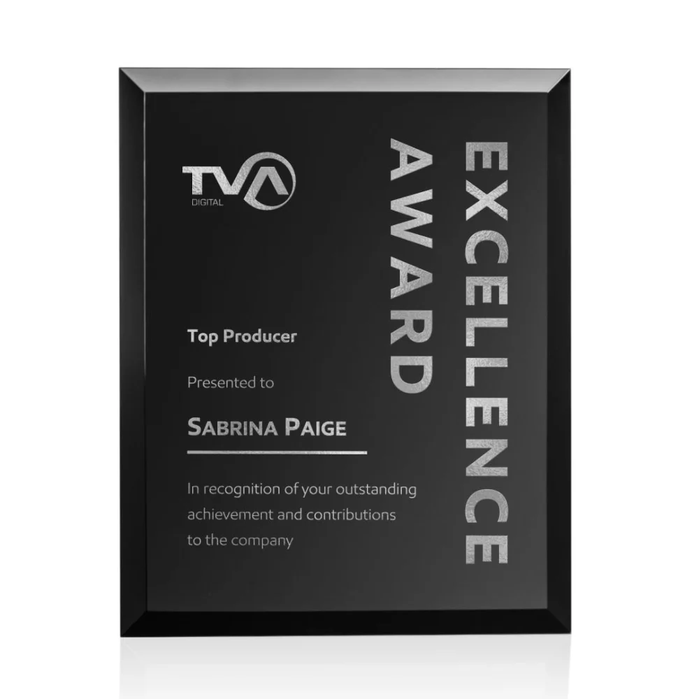 Plaque Merano - Noir/Argent 8"x10"