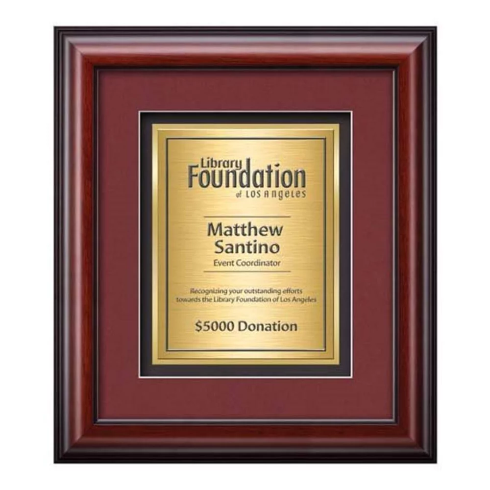 San Jose Plaque - Mahogany/Burgundy 18"x20"