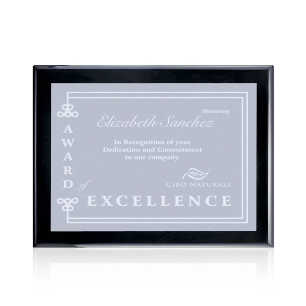 Plaques Oakleigh/Warden - Noir/Argent 8"x10"