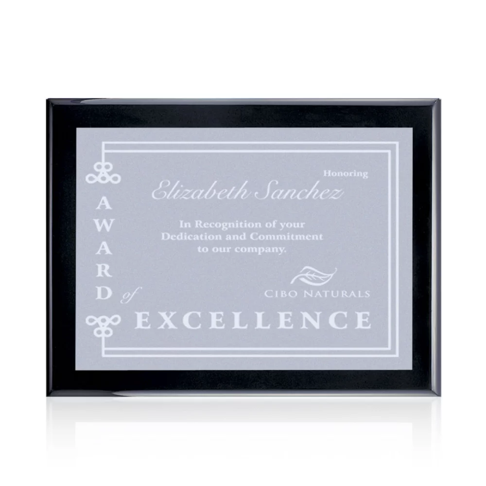 Oakleigh/Warden Plaques - Black/Silver 9"x12"