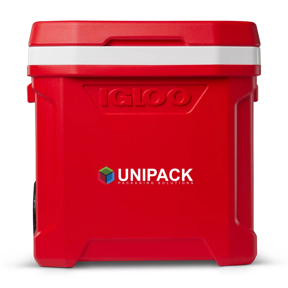 Igloo® Profile II 60 Qt Roller Cooler - White-Red Star