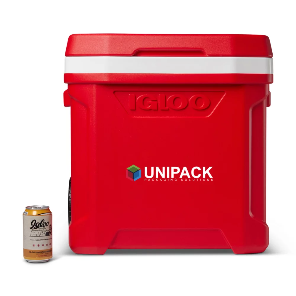 Igloo® Profile II 60 Qt Roller Cooler - Blanc-Rouge Star