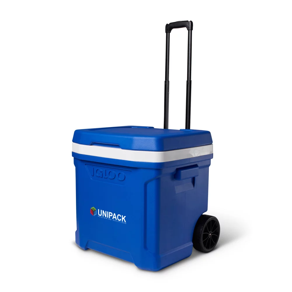 Igloo® Profile II 60 Qt Roller Cooler - Blanc-Bleu Majestueux