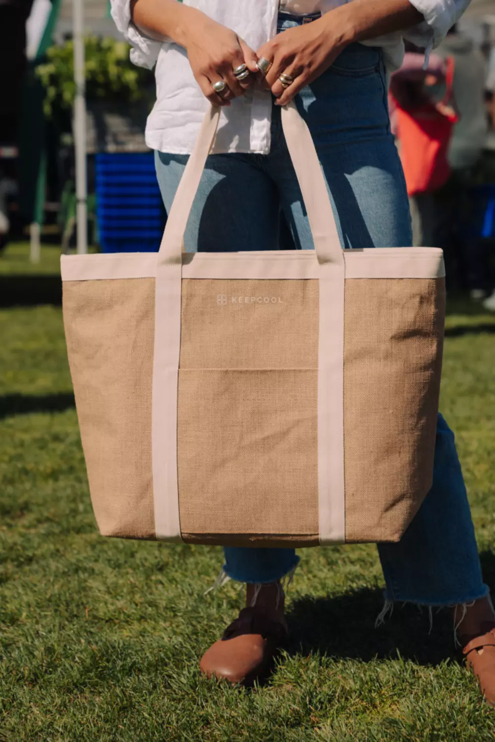 Sac isotherme en jute KEEPCOOL® Nairobi - Naturel