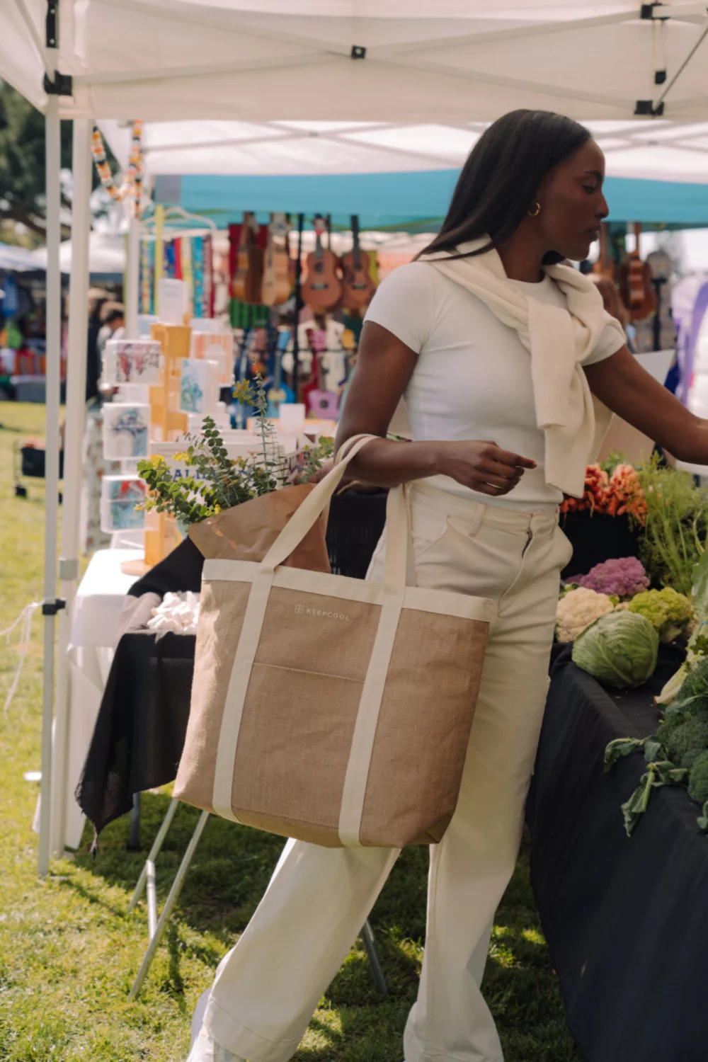 KEEPCOOL® Nairobi Jute Shopper Cooler - Natural