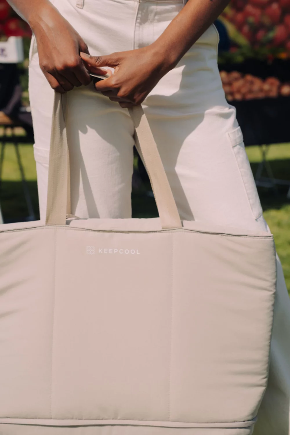 Sac isotherme extensible matelassé KEEPCOOL® Rio - Latte