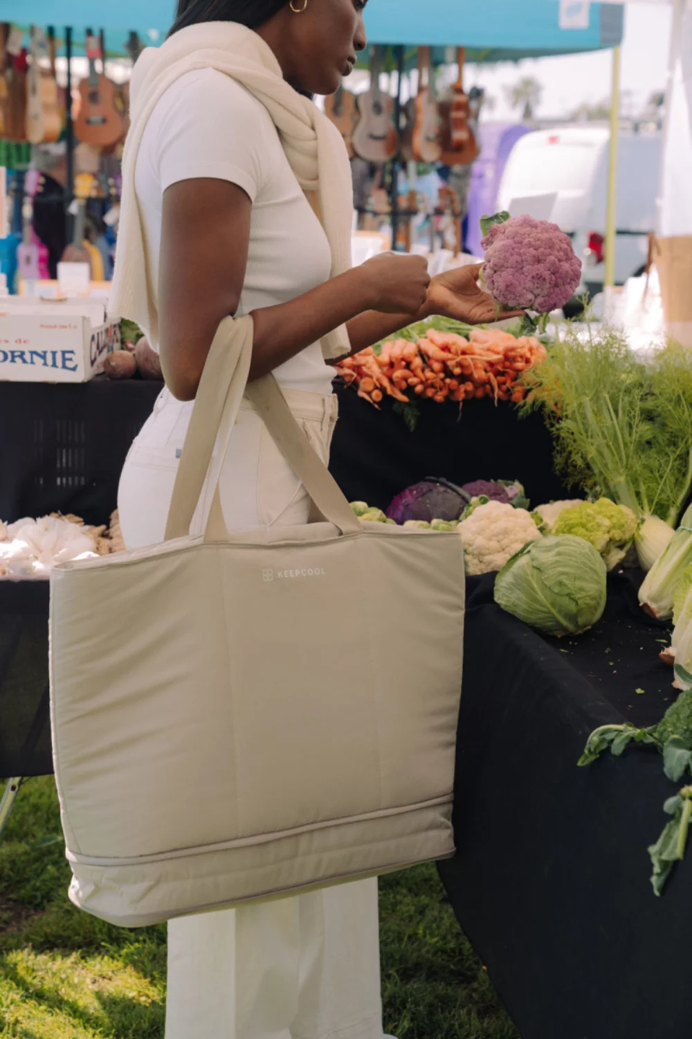 Sac isotherme extensible matelassé KEEPCOOL® Rio - Latte