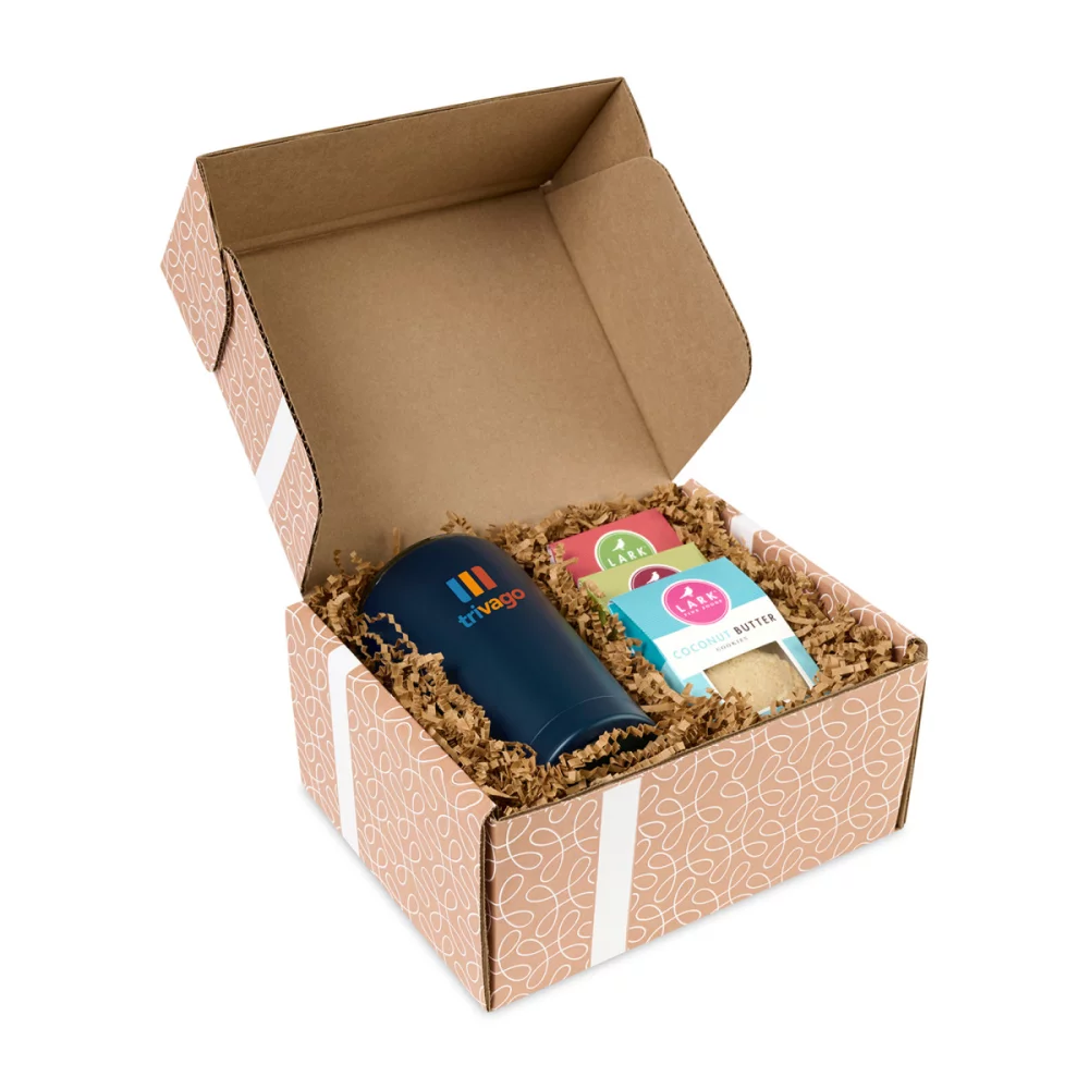 All Is Bright Lark Cookies & Tumbler Gift Box - Matte Navy