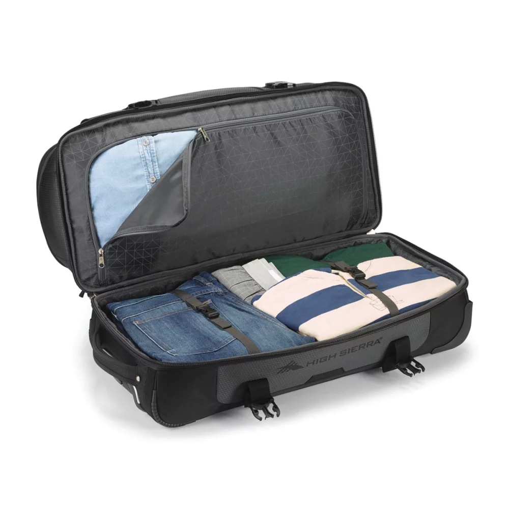 Sac de voyage à roulettes High Sierra® Fairlead 22" à fond déroulant - Mercure-Noir