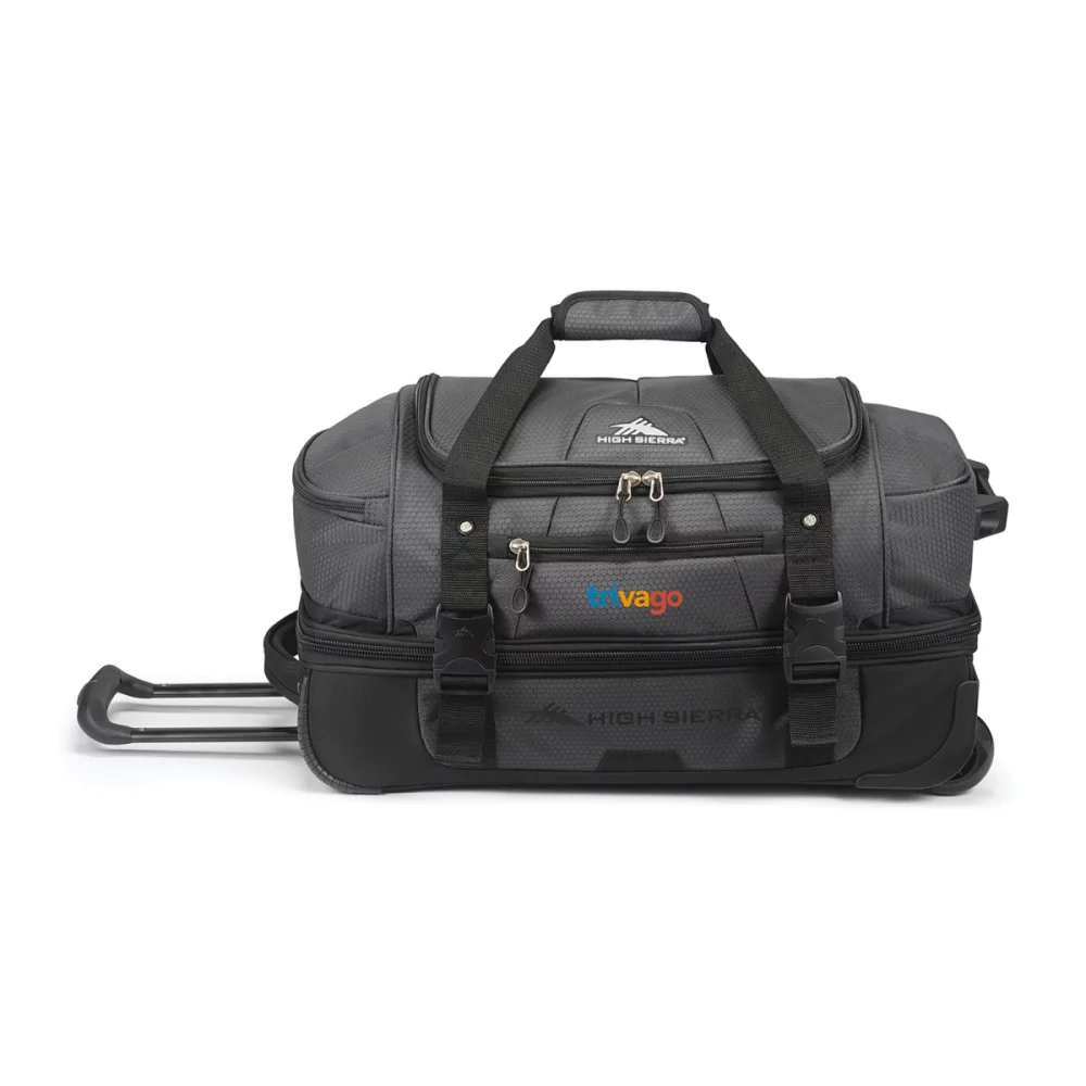 Sac de voyage à roulettes High Sierra® Fairlead 22" à fond déroulant - Mercure-Noir