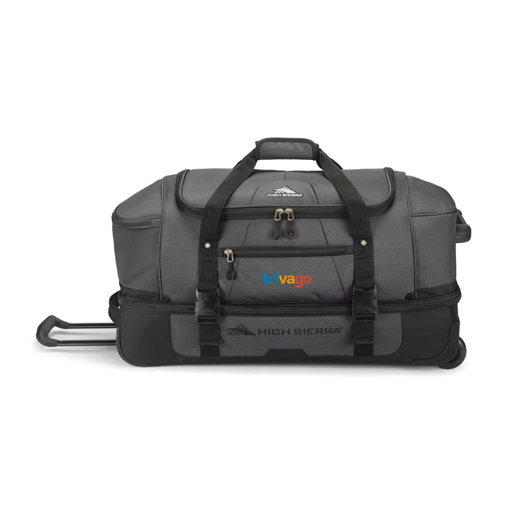 High Sierra® Fairlead 28" Drop Bottom Wheeled Duffel - Mercury-Black