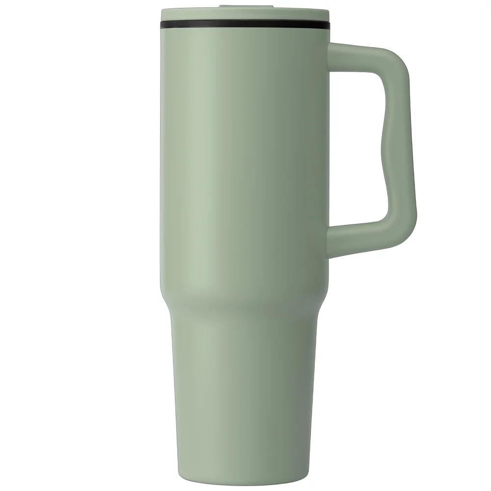 Polar - 40 oz. Stainless Steel Tumbler with Plastic Liner and Straw - Laser