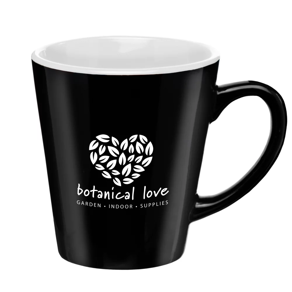 Tasse en céramique bicolore de 12 oz.