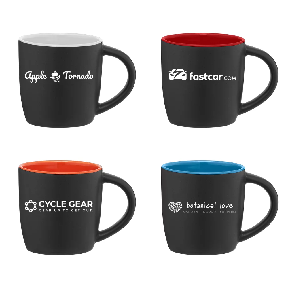 Zanzibar - Mug en céramique noir mat de 12 oz avec ColorPop