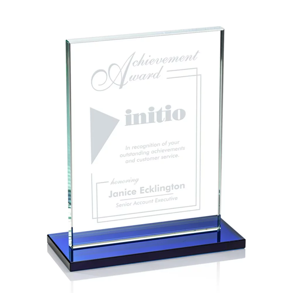 Emperor Award (Vert) - Starfire/Blue 7"x9"