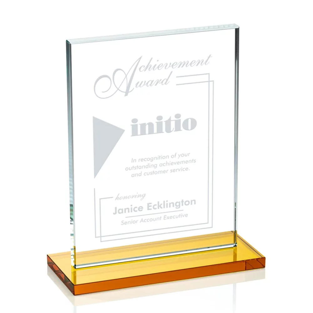 Emperor Award (Vert) - Starfire/Amber 8"x10"