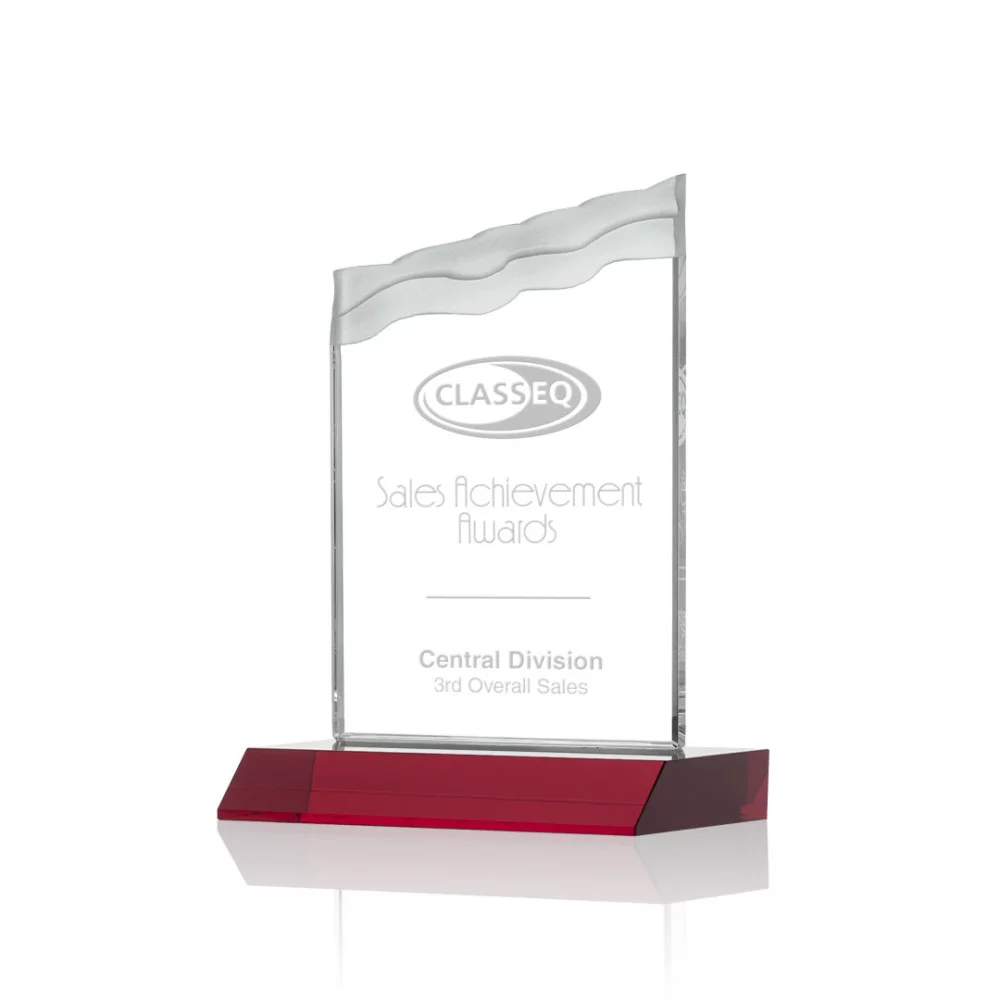 Oakwood Award - Starfire/Red 6"