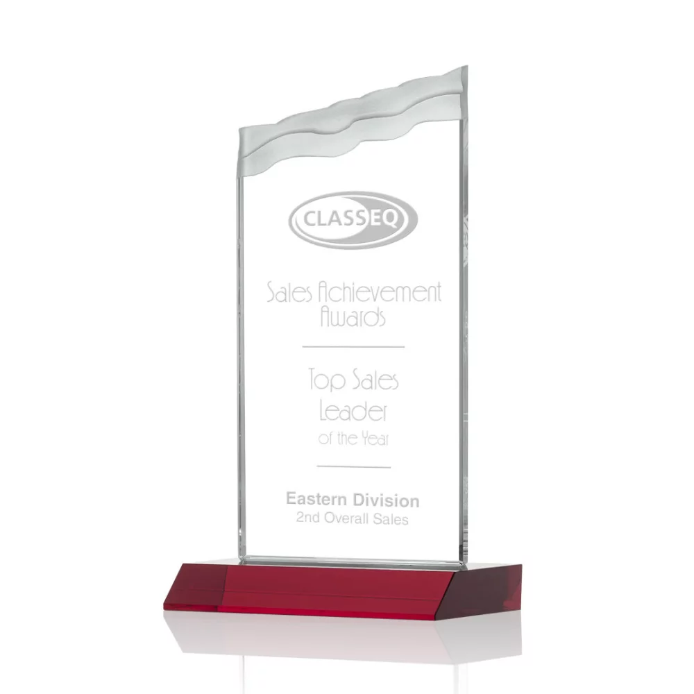 Oakwood Award - Starfire/Red 8"