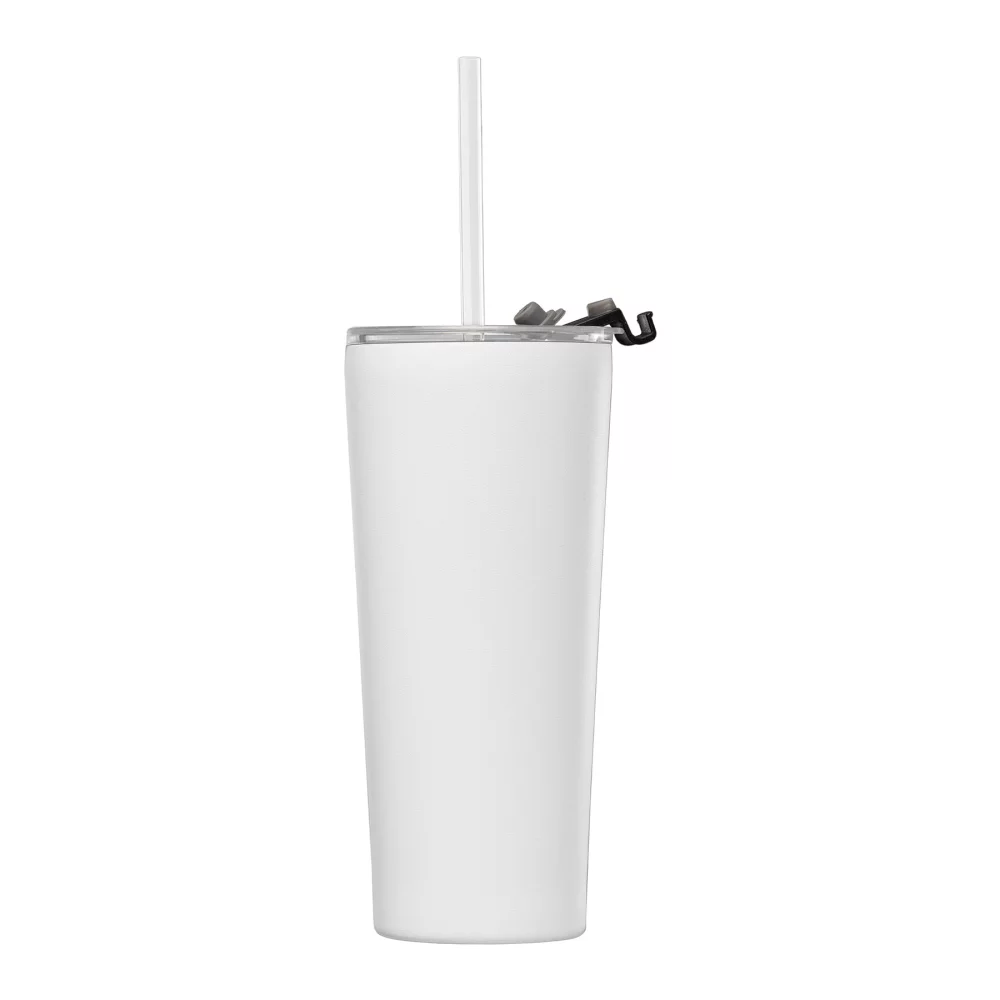 Excalibur - Gobelet en acier inoxydable à double paroi de 22 oz avec paille - Laser