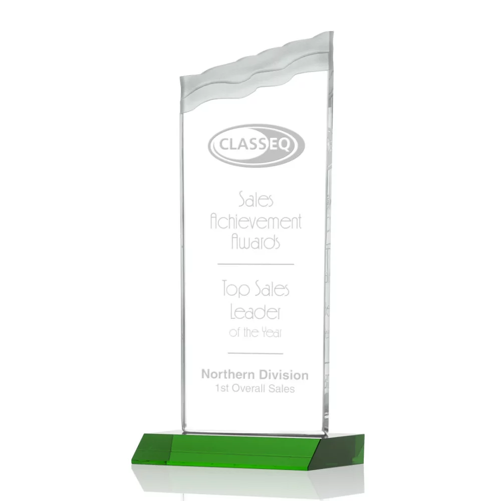 Oakwood Award - Starfire/Green 10"