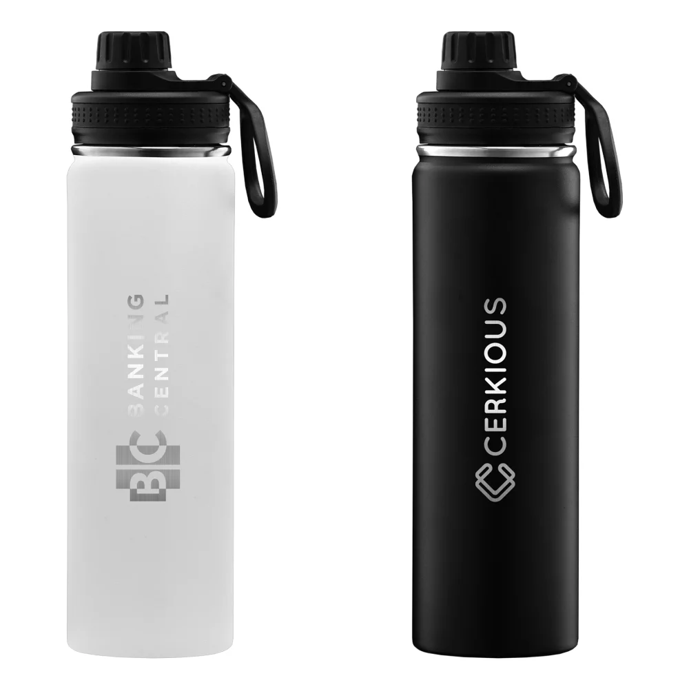 Alaska - Bouteille d'eau en acier inoxydable à double paroi de 25 oz - Laser