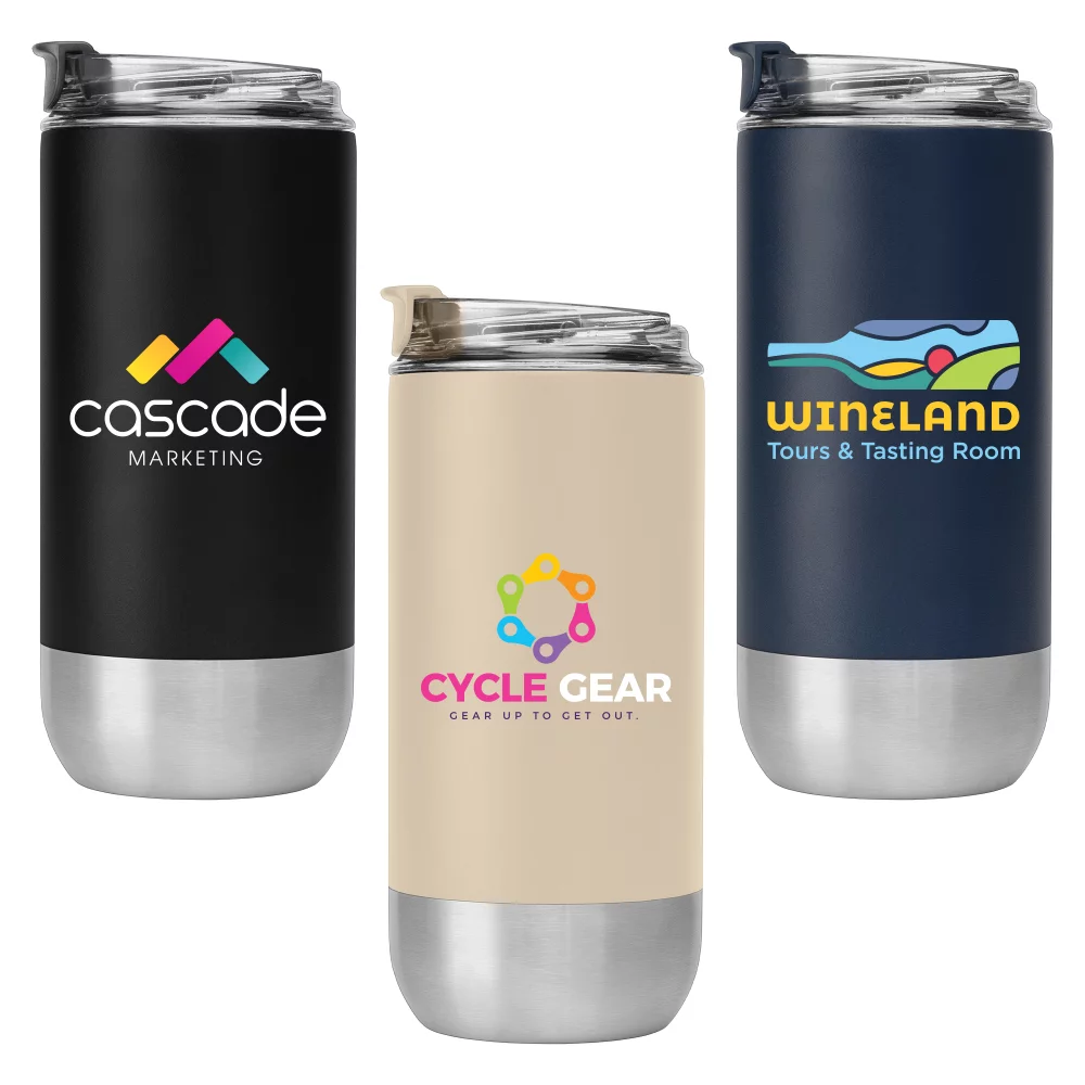 Glacier - Gobelet en acier inoxydable recyclé à double paroi de 16 oz - ColorJet