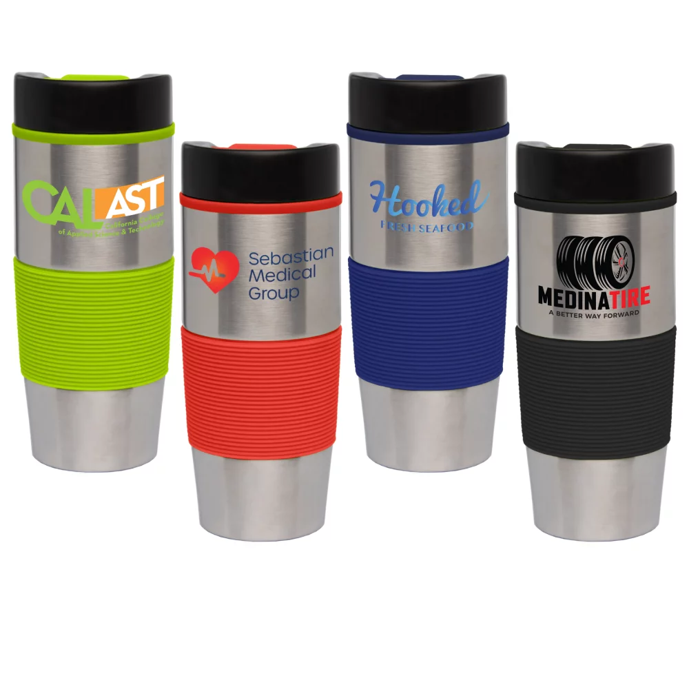 Lanai - 16oz. Stainless Steel Gripper Tumbler - Full Color