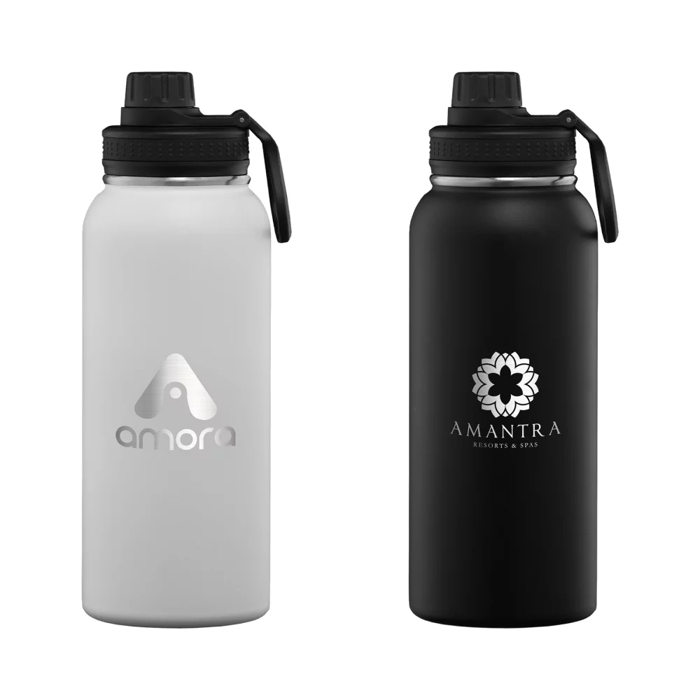 Alaska Plus - 35 oz. Stainless Steel Double Wall Water Bottle - Laser