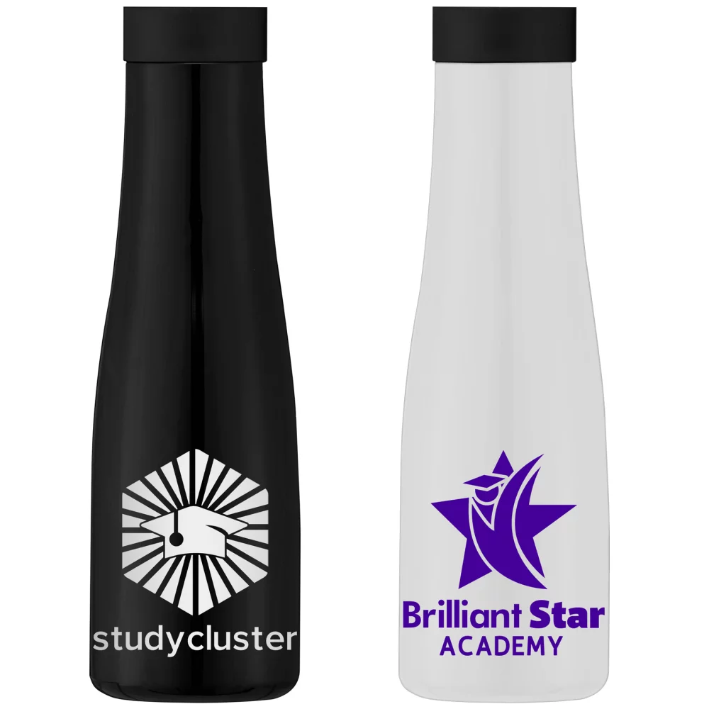 Islande - Bouteille en acier inoxydable à double paroi de 19 oz avec couvercle à rotation à 360 degrés.