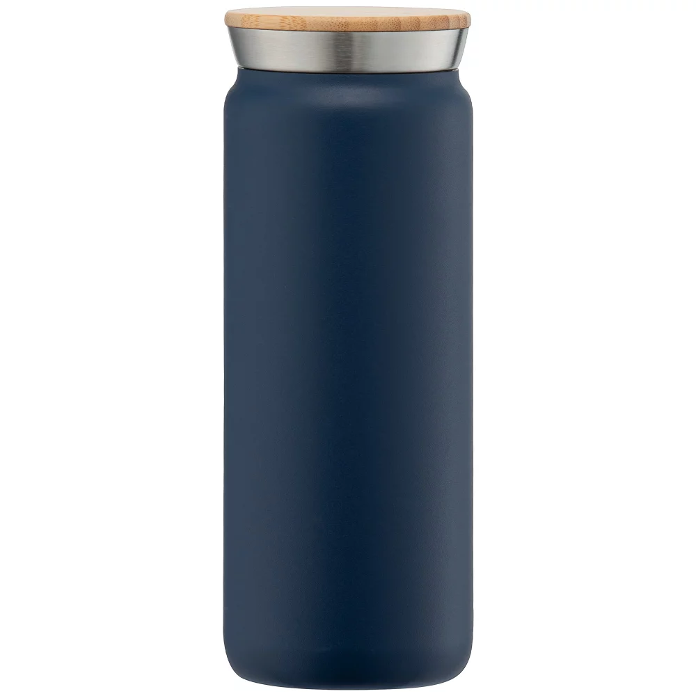 Nordic Plus - Gobelet en acier inoxydable double paroi de 18 oz avec revêtement en cuivre et couvercle en bambou