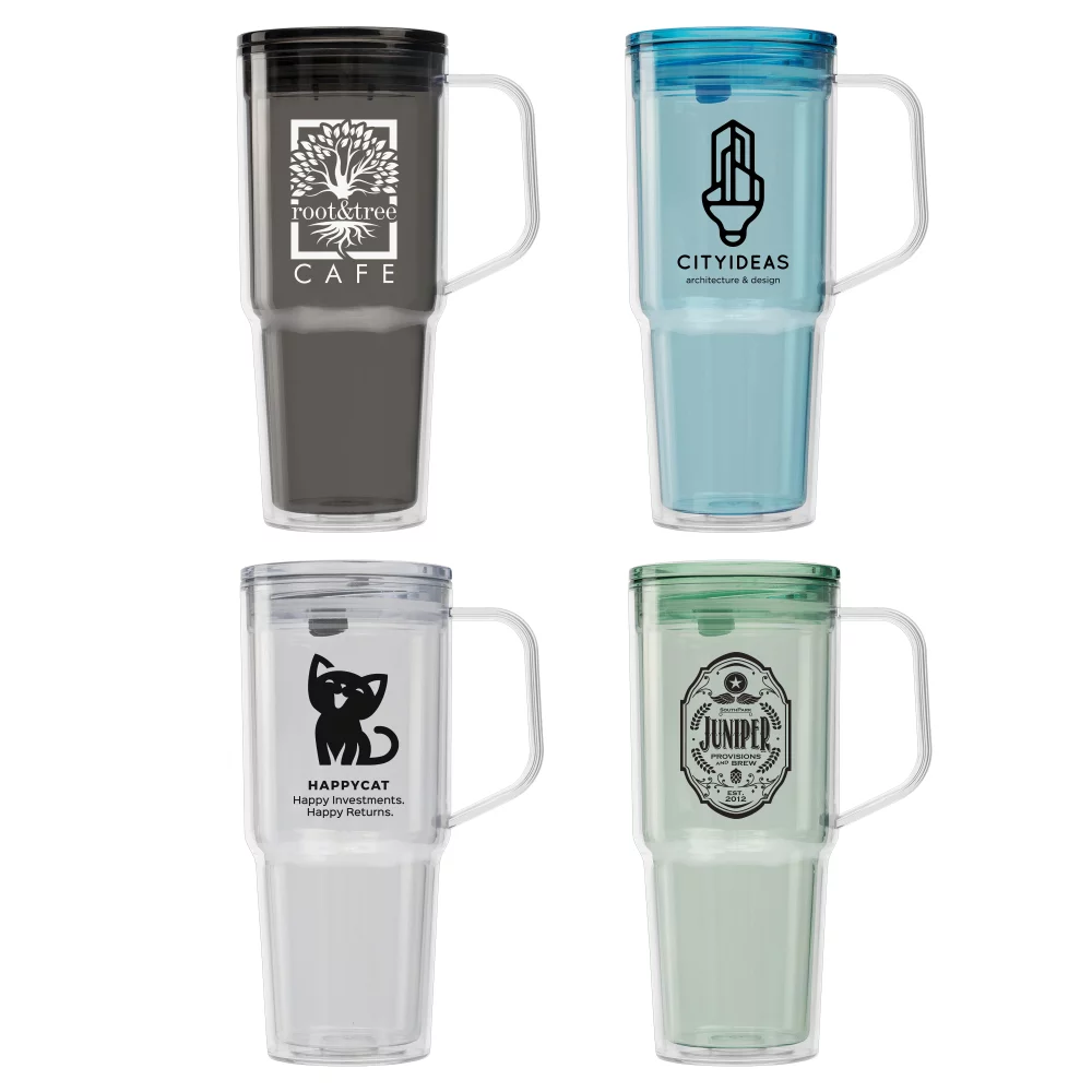Verre à double paroi recyclé Polar Crystal - 32 oz.