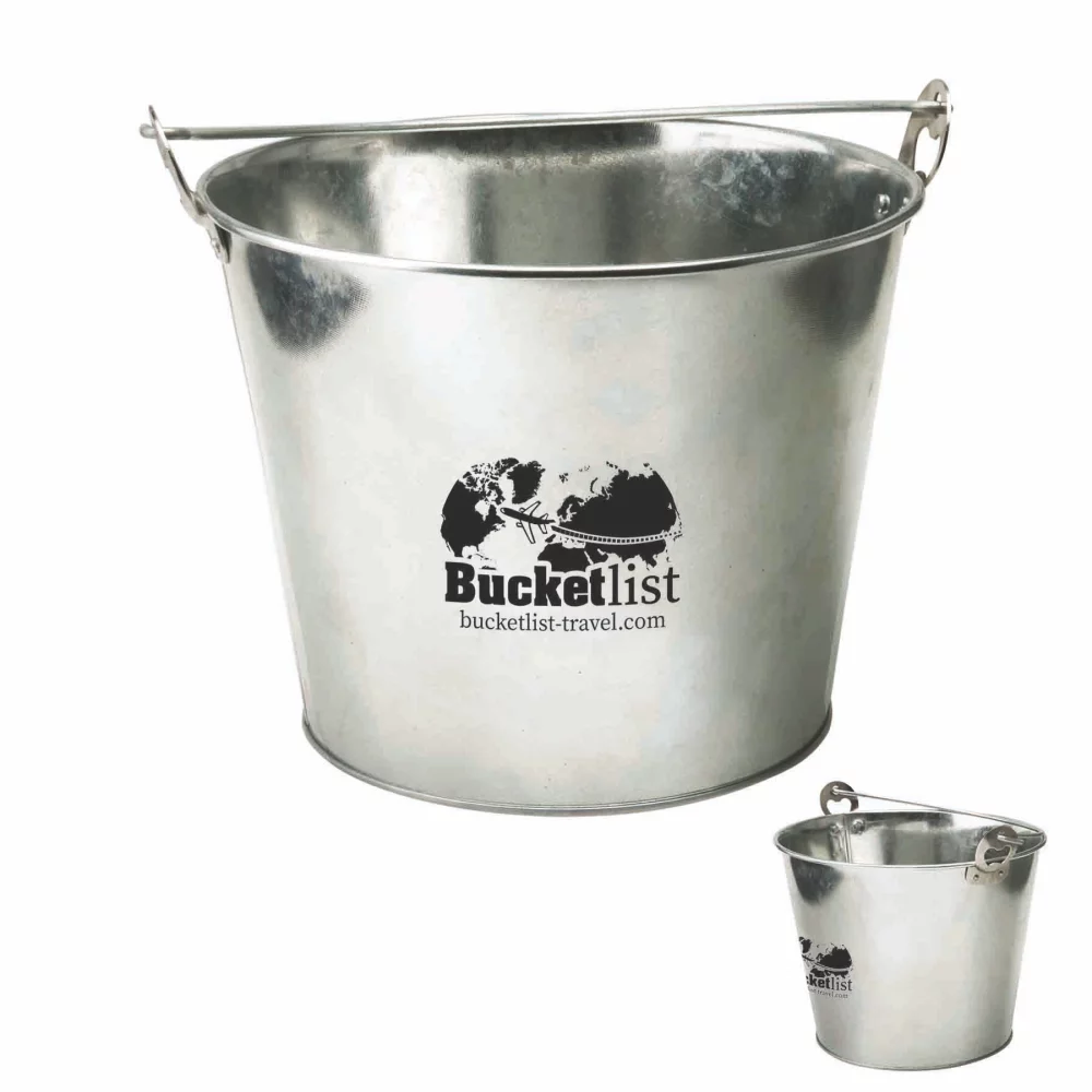 Seau à glace galvanisé de 5 pintes avec ouvre-bouteille