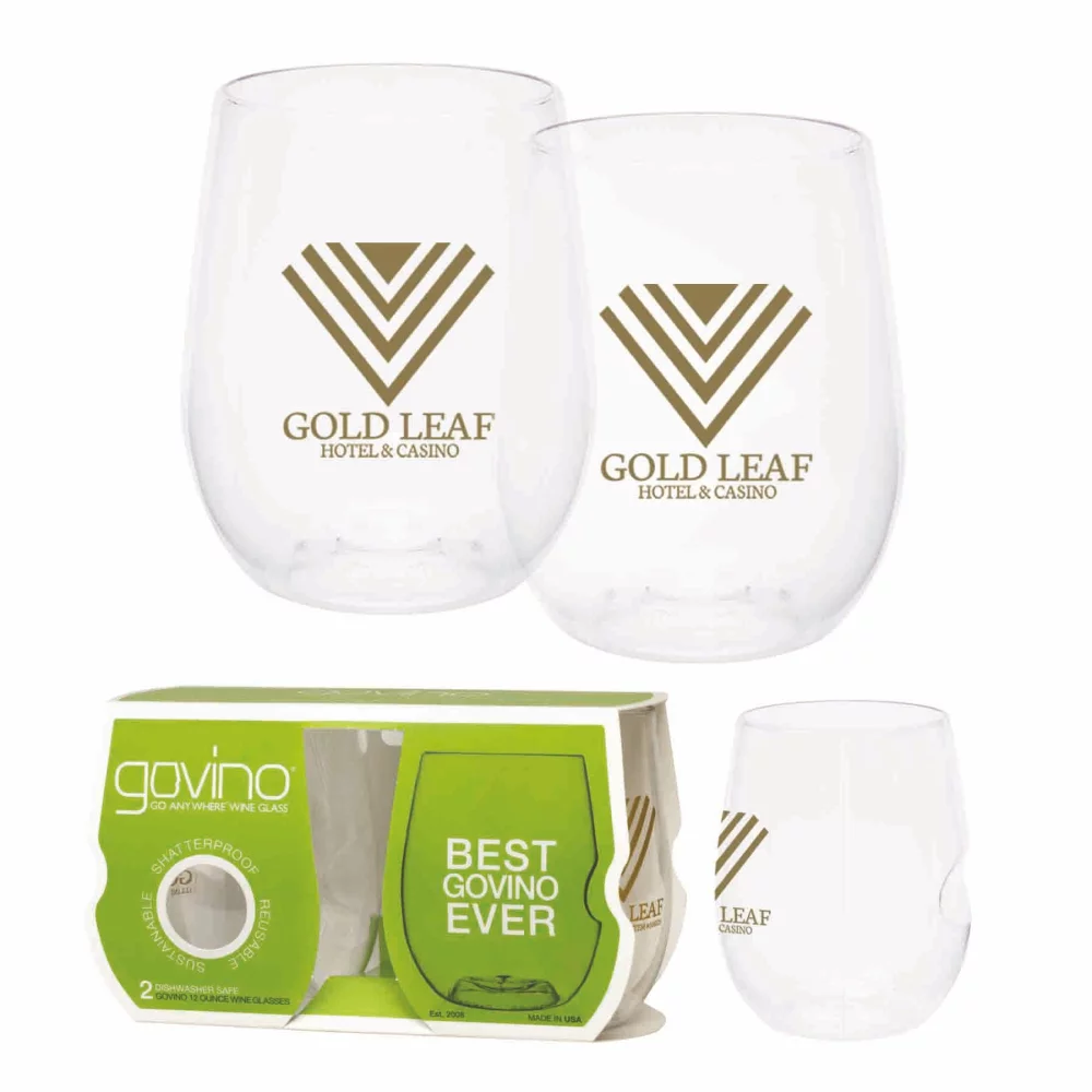 Verres à vin/coupe Govino® de 12 oz, lot de 2, lavables au lave-vaisselle