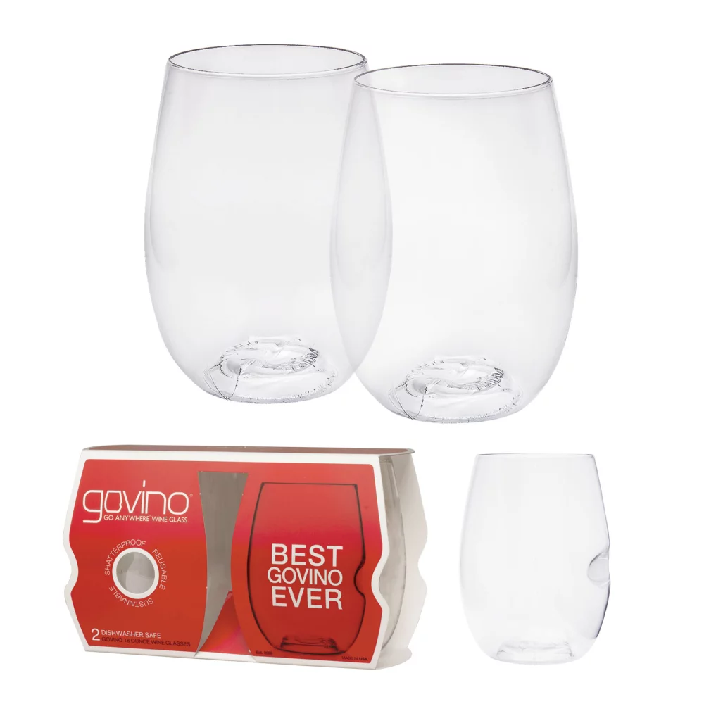 Verres à vin Govino® de 16 oz, pack de 2, compatibles lave-vaisselle