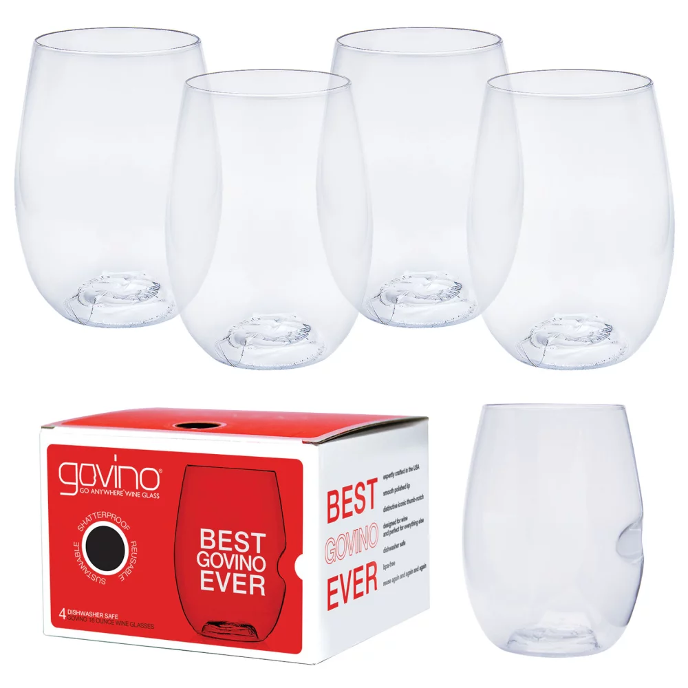 Dishwasher Safe Govino® 16oz Wine Glass 4 Pack