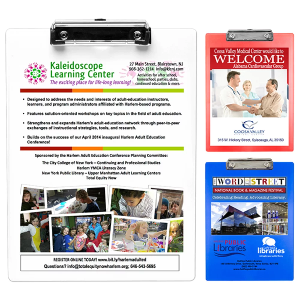 "McQuary FC" Letter Size Clipboard with PhotoImage ® Full Colour Imprint* and Metal Spring Clip