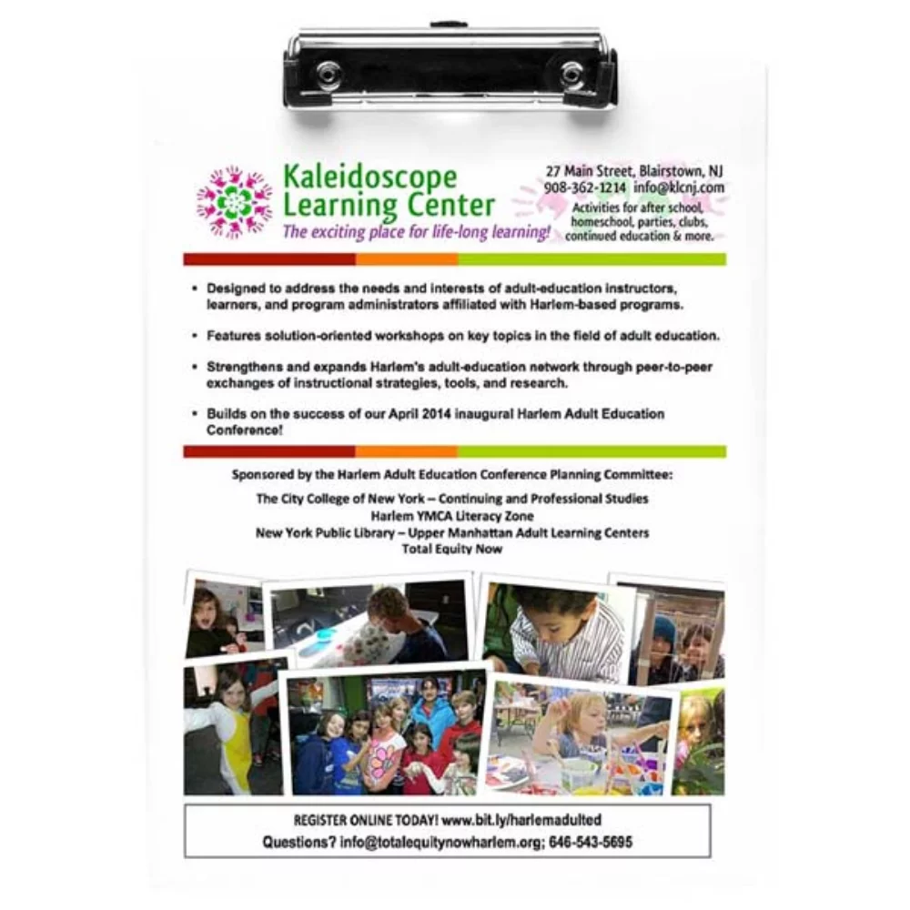 Presse-papiers de taille lettre "McQuary FC" avec impression en couleur pleine PhotoImage ®* et clip métallique à ressort.