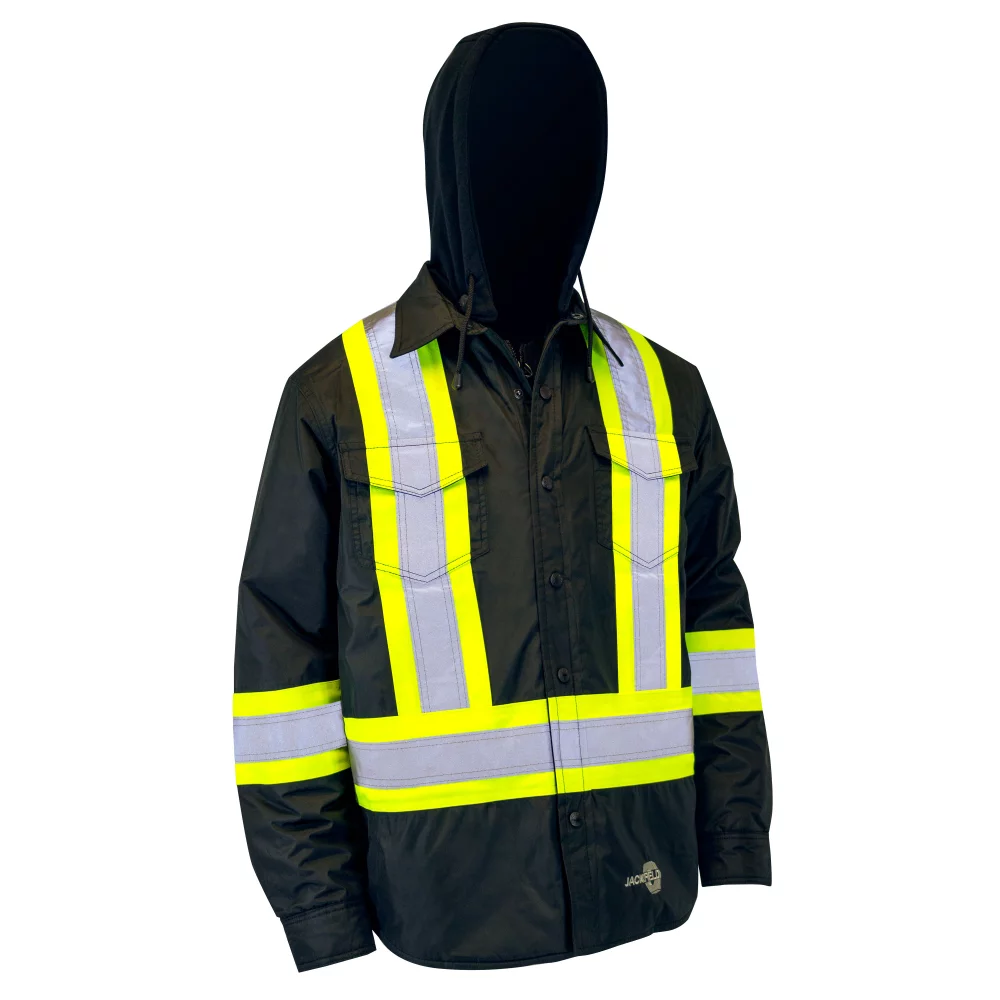 Veste matelassée avec des rayures réfléchissantes