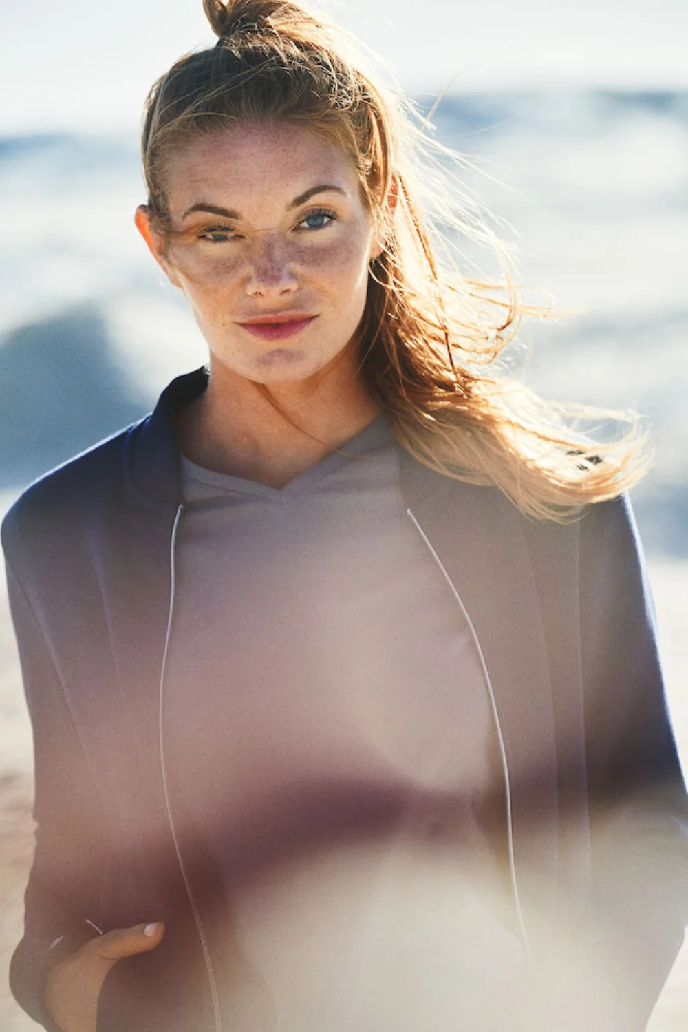 T-shirt col en V pour femme Printer Active Wear Heavy