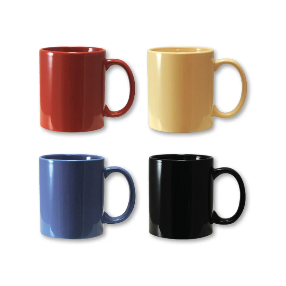 C-Handle Ceramic Coffee Mug 10 oz. - Etched