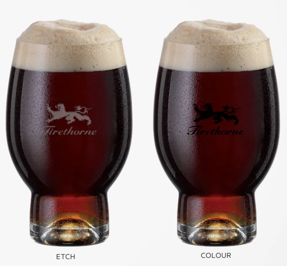 Verre à bière poitrine 17 oz - gravé