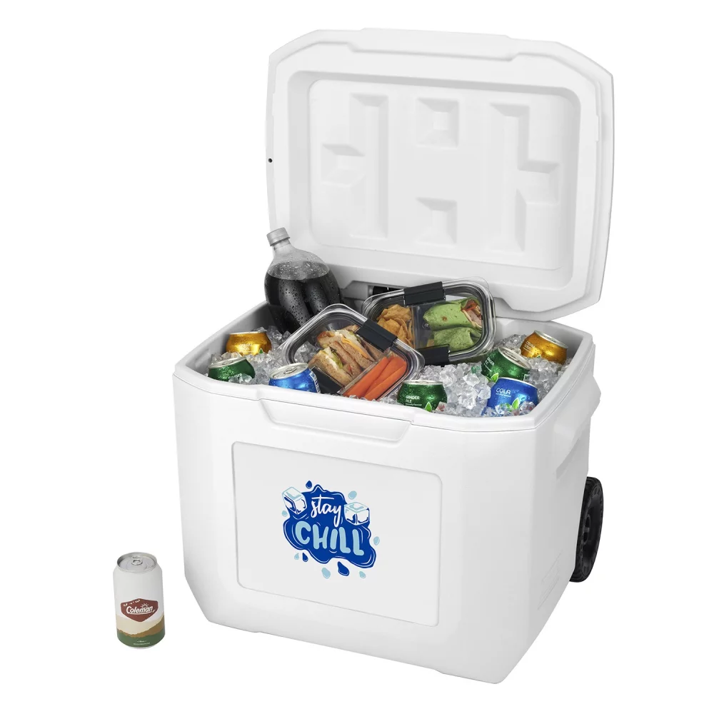 Glacière à roulettes Coleman® de 60 pintes.