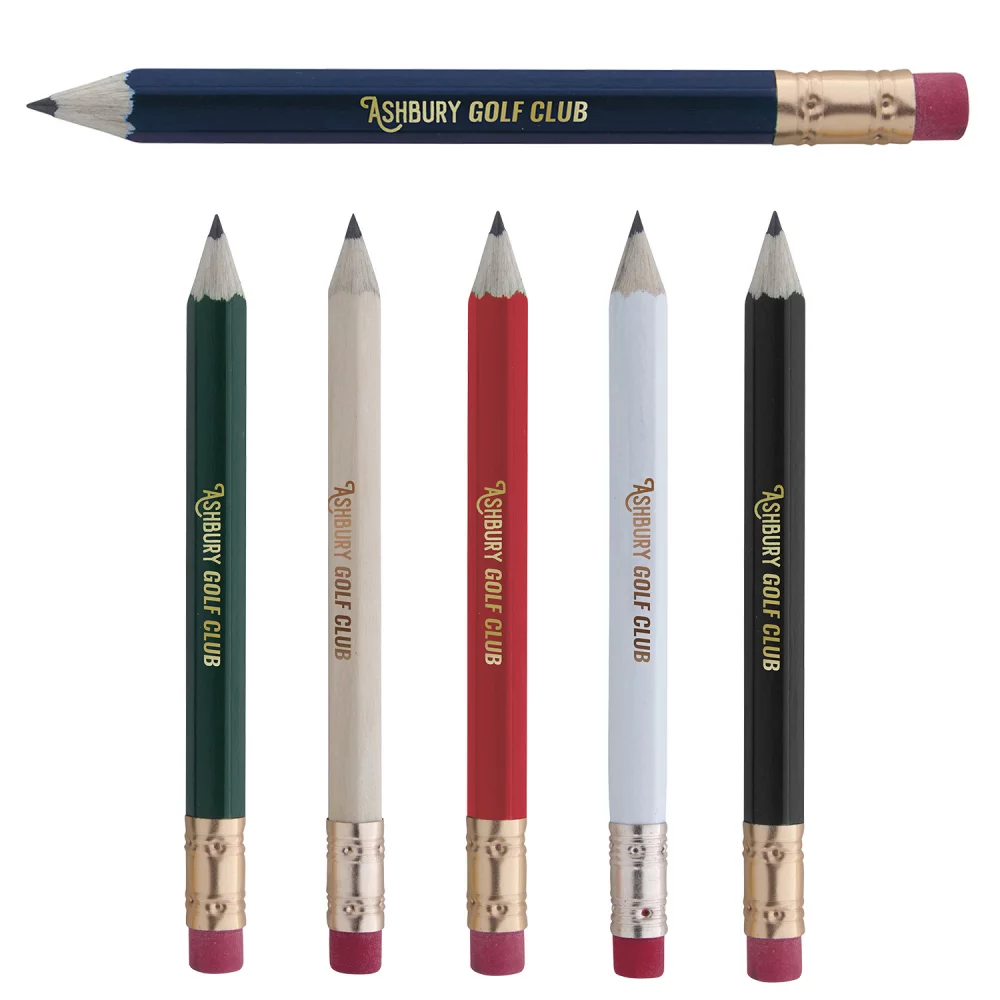Crayon de golf hexagonal avec gomme