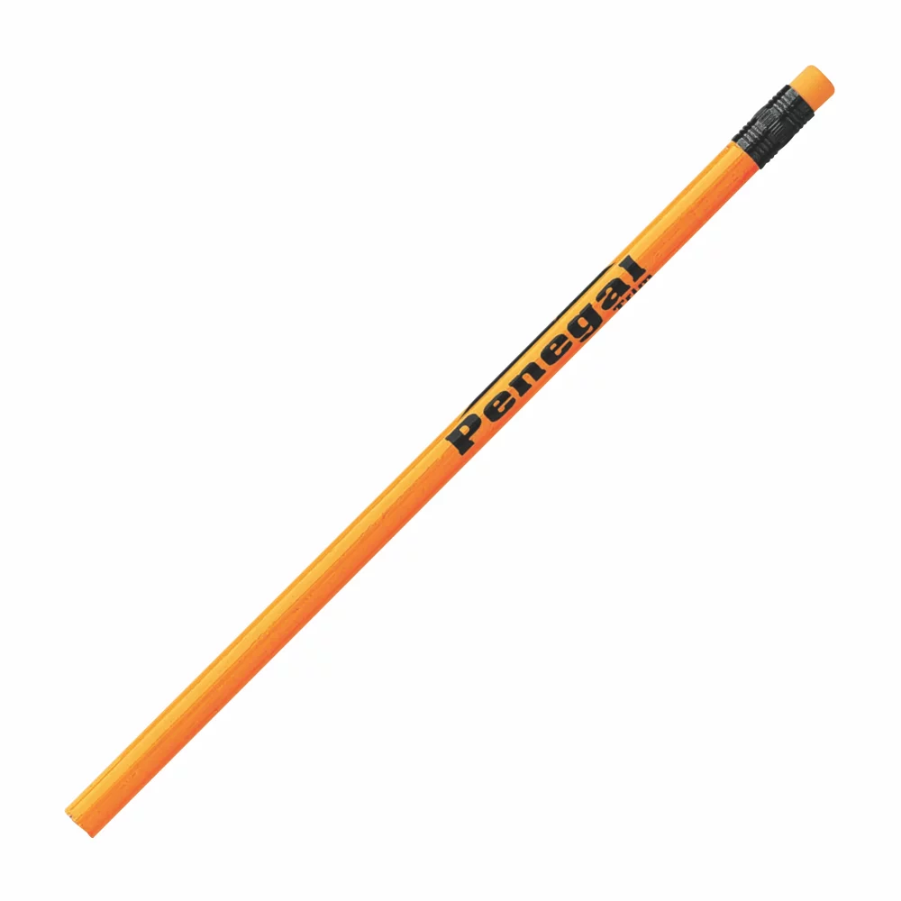 Crayon en bois néon avec gomme assortie (3-5 jours)